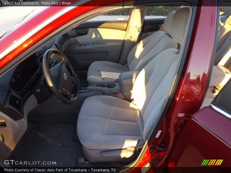 Ruby Red / Beige 2007 Kia Optima LX