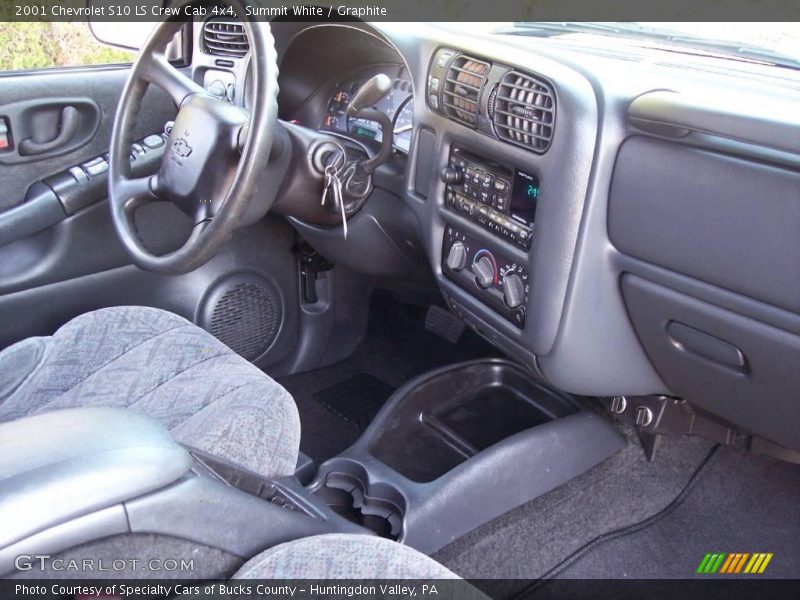 Summit White / Graphite 2001 Chevrolet S10 LS Crew Cab 4x4