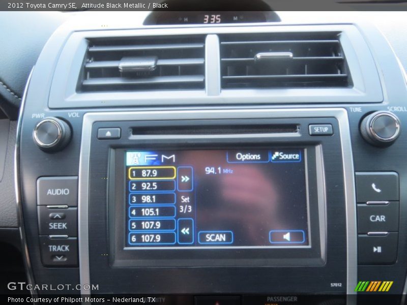Attitude Black Metallic / Black 2012 Toyota Camry SE