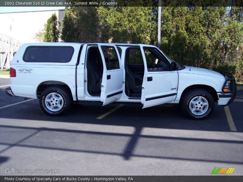 Summit White / Graphite 2001 Chevrolet S10 LS Crew Cab 4x4