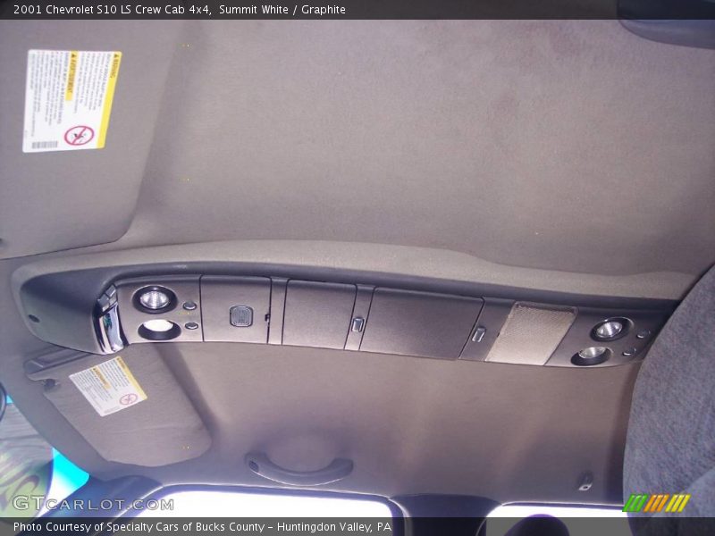 Summit White / Graphite 2001 Chevrolet S10 LS Crew Cab 4x4