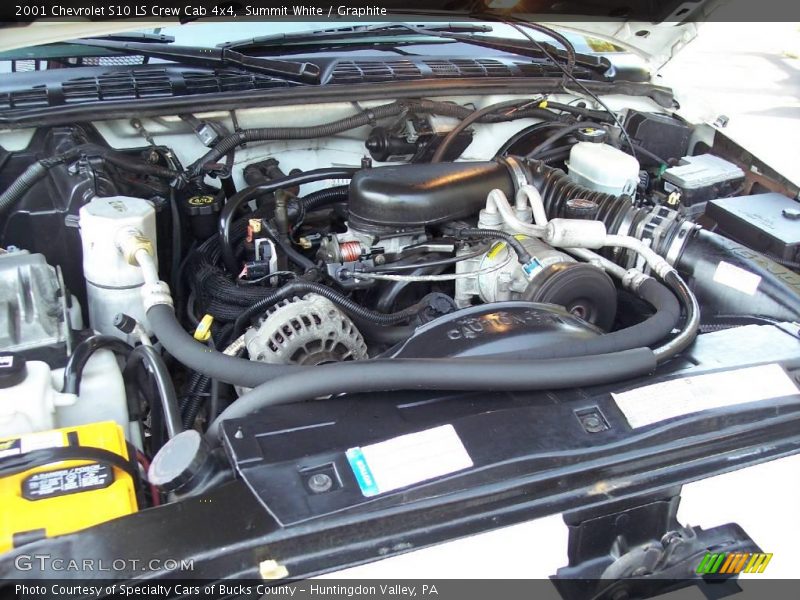 Summit White / Graphite 2001 Chevrolet S10 LS Crew Cab 4x4