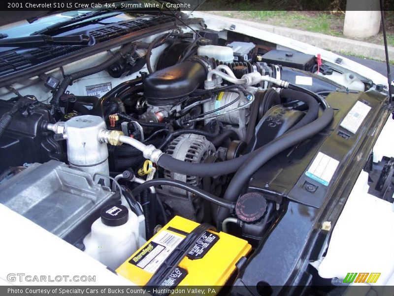 Summit White / Graphite 2001 Chevrolet S10 LS Crew Cab 4x4