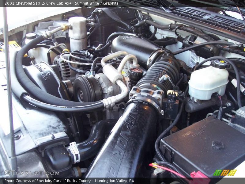 Summit White / Graphite 2001 Chevrolet S10 LS Crew Cab 4x4