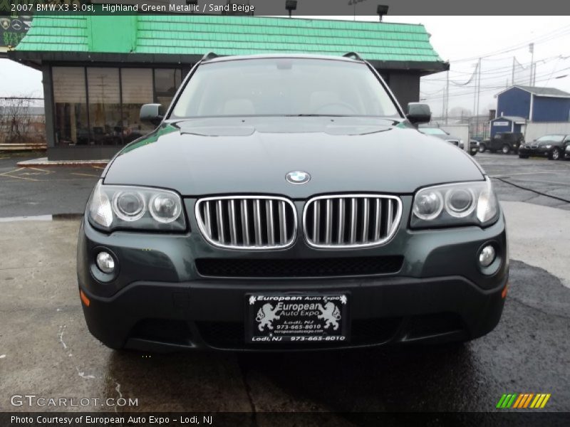 Highland Green Metallic / Sand Beige 2007 BMW X3 3.0si