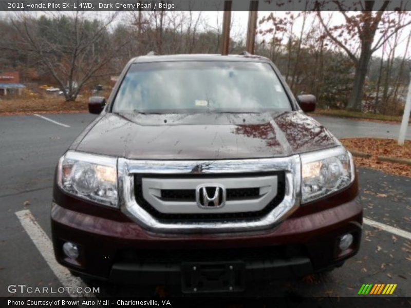 Dark Cherry Pearl / Beige 2011 Honda Pilot EX-L 4WD