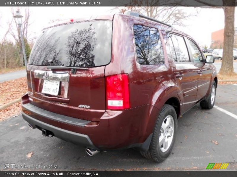 Dark Cherry Pearl / Beige 2011 Honda Pilot EX-L 4WD