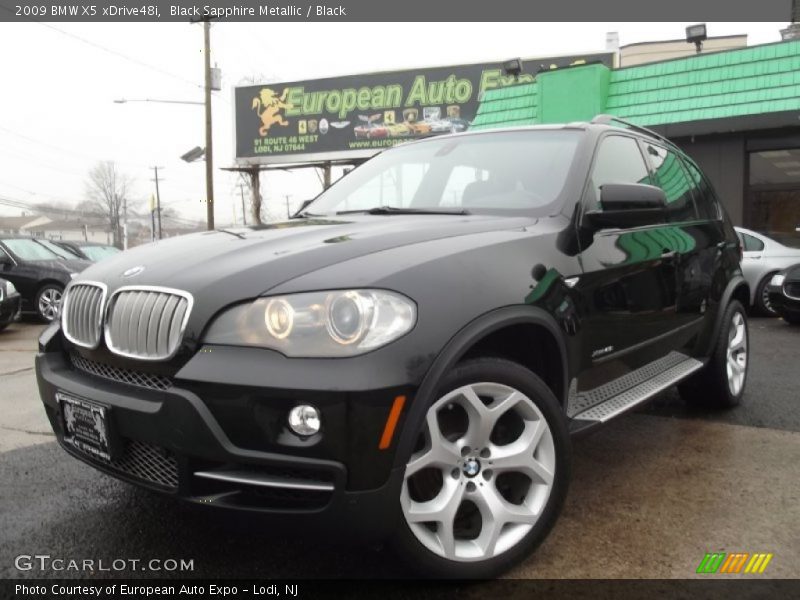 Black Sapphire Metallic / Black 2009 BMW X5 xDrive48i