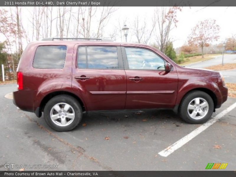Dark Cherry Pearl / Beige 2011 Honda Pilot EX-L 4WD