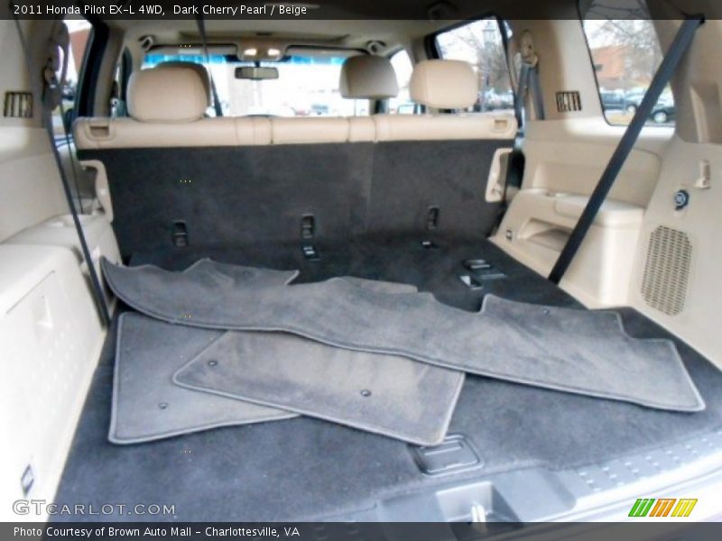 Dark Cherry Pearl / Beige 2011 Honda Pilot EX-L 4WD