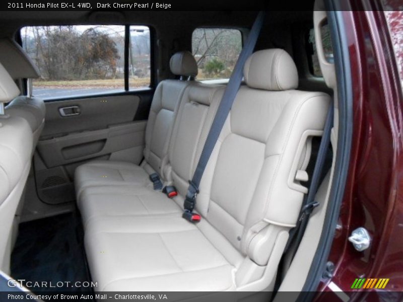 Dark Cherry Pearl / Beige 2011 Honda Pilot EX-L 4WD