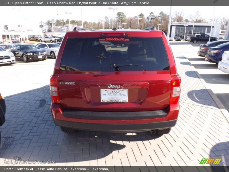 Deep Cherry Red Crystal Pearl / Dark Slate Gray/Light Pebble 2013 Jeep Patriot Sport