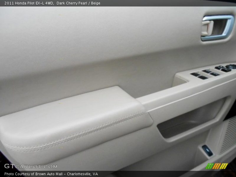 Dark Cherry Pearl / Beige 2011 Honda Pilot EX-L 4WD