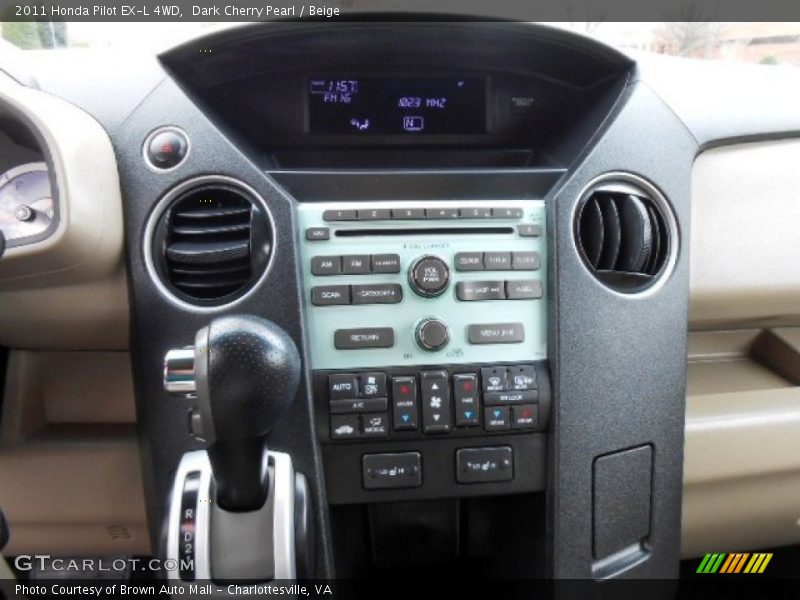 Dark Cherry Pearl / Beige 2011 Honda Pilot EX-L 4WD