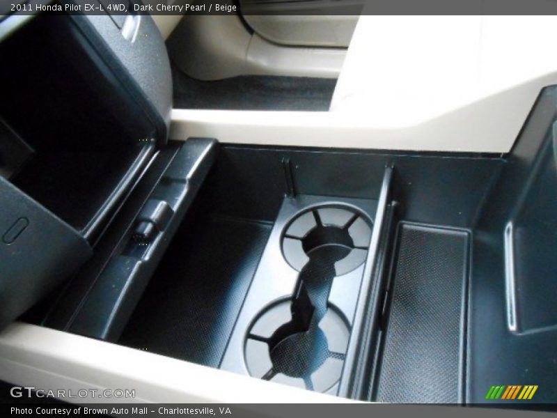 Dark Cherry Pearl / Beige 2011 Honda Pilot EX-L 4WD