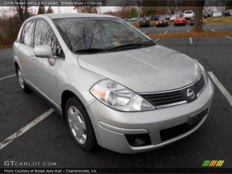 Brilliant Silver / Charcoal 2008 Nissan Versa 1.8 S Sedan