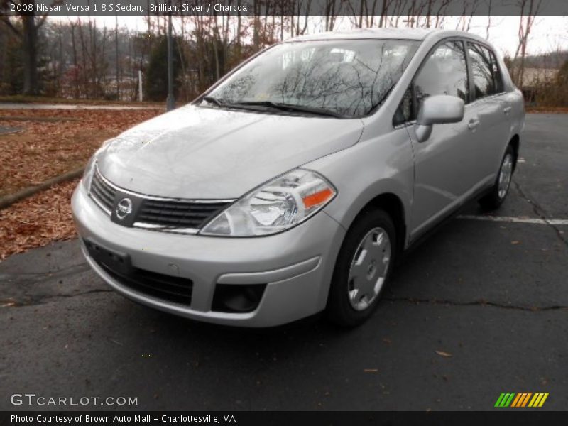 Brilliant Silver / Charcoal 2008 Nissan Versa 1.8 S Sedan