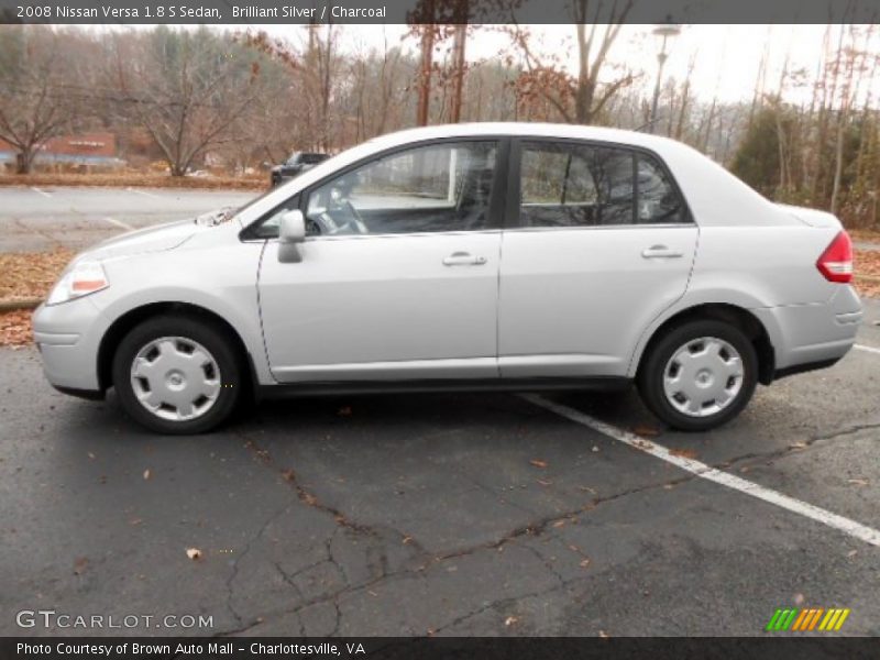 Brilliant Silver / Charcoal 2008 Nissan Versa 1.8 S Sedan