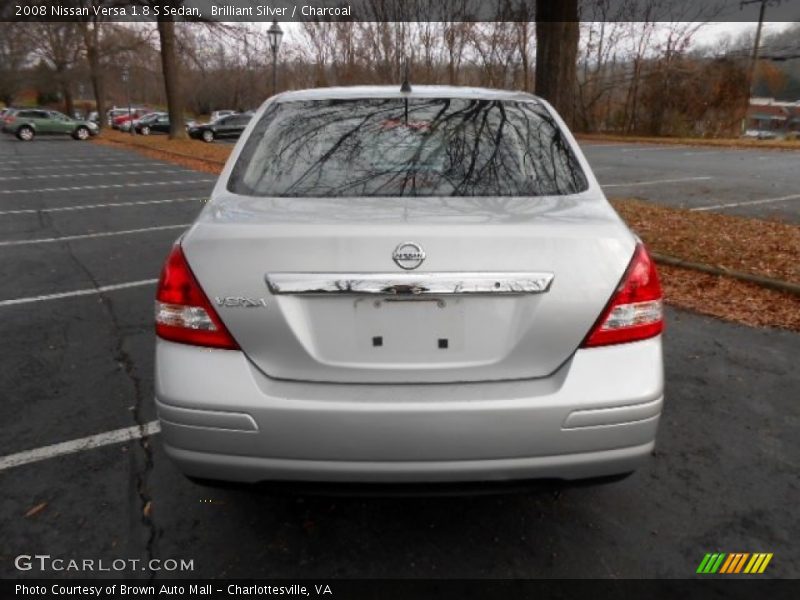 Brilliant Silver / Charcoal 2008 Nissan Versa 1.8 S Sedan