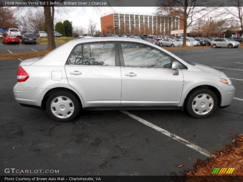 Brilliant Silver / Charcoal 2008 Nissan Versa 1.8 S Sedan