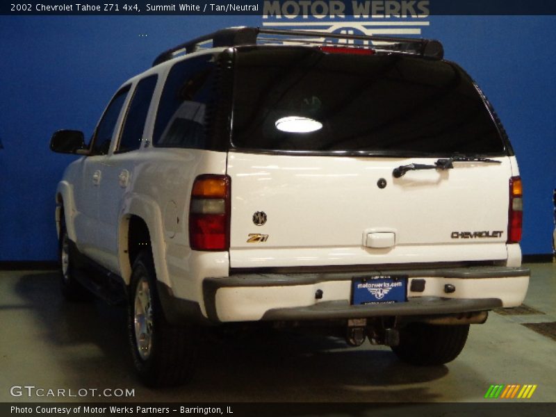 Summit White / Tan/Neutral 2002 Chevrolet Tahoe Z71 4x4