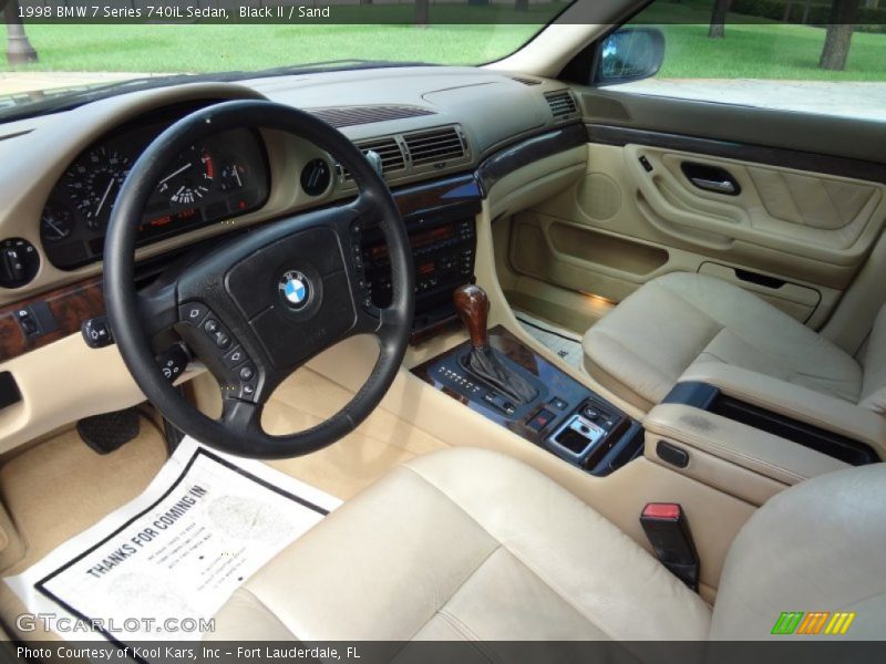 Sand Interior - 1998 7 Series 740iL Sedan 