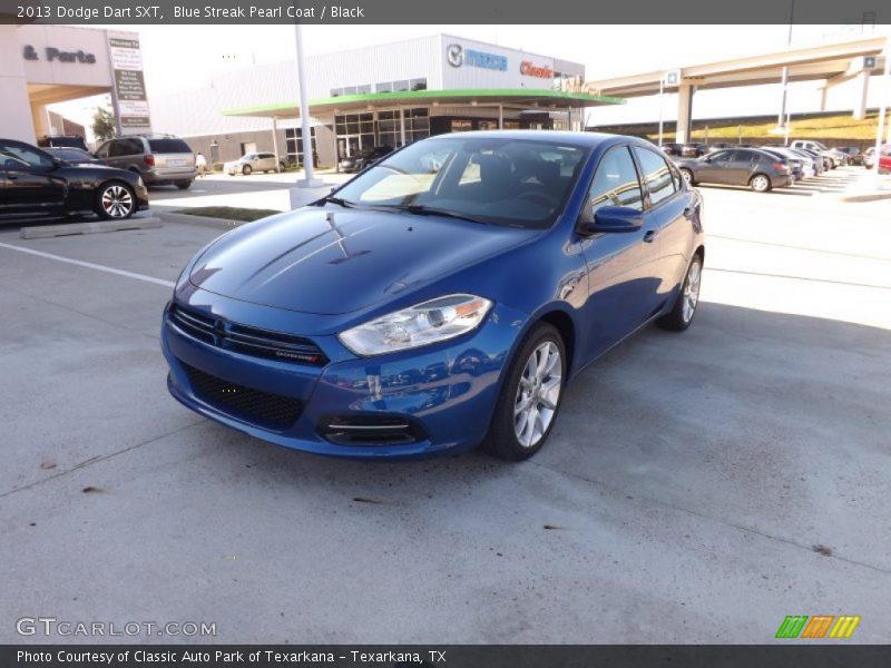 Blue Streak Pearl Coat / Black 2013 Dodge Dart SXT
