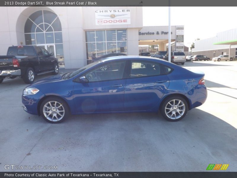 Blue Streak Pearl Coat / Black 2013 Dodge Dart SXT