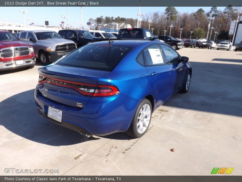 Blue Streak Pearl Coat / Black 2013 Dodge Dart SXT
