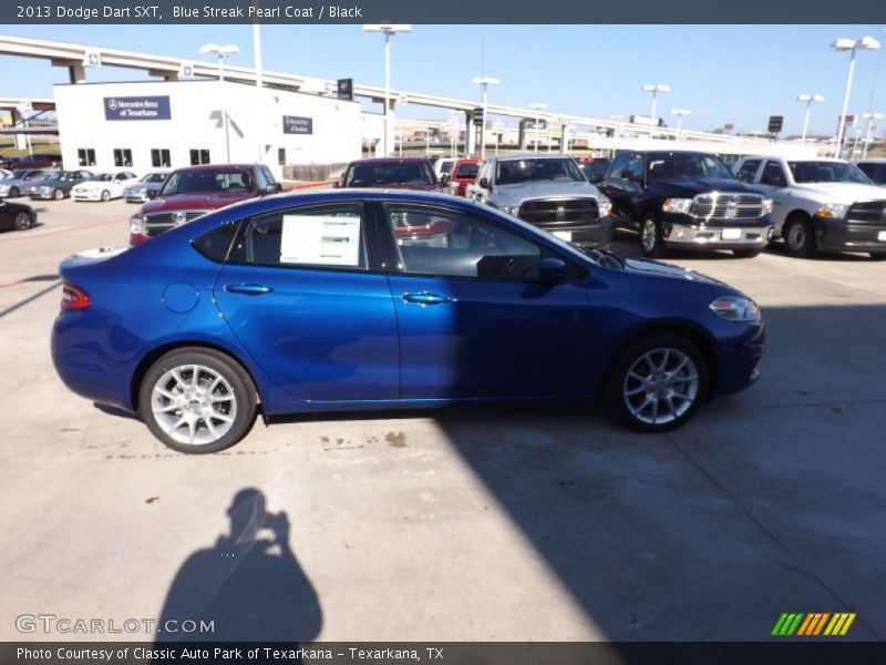 Blue Streak Pearl Coat / Black 2013 Dodge Dart SXT