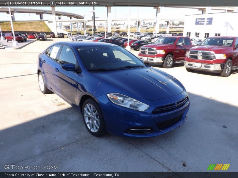 Blue Streak Pearl Coat / Black 2013 Dodge Dart SXT