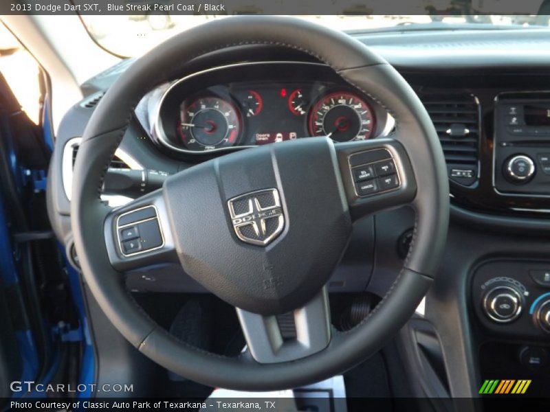 Blue Streak Pearl Coat / Black 2013 Dodge Dart SXT