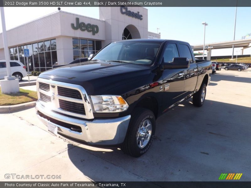 Black / Dark Slate/Medium Graystone 2012 Dodge Ram 3500 HD SLT Crew Cab 4x4