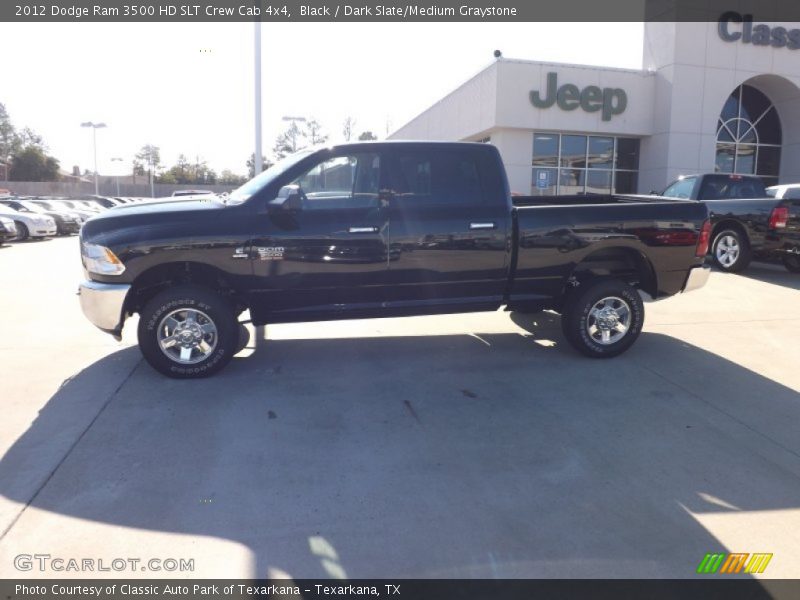 Black / Dark Slate/Medium Graystone 2012 Dodge Ram 3500 HD SLT Crew Cab 4x4