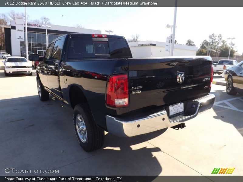 Black / Dark Slate/Medium Graystone 2012 Dodge Ram 3500 HD SLT Crew Cab 4x4