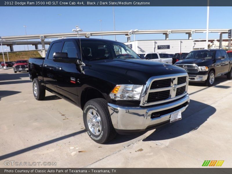 Black / Dark Slate/Medium Graystone 2012 Dodge Ram 3500 HD SLT Crew Cab 4x4
