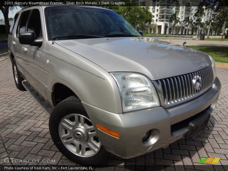 Silver Birch Metallic / Dark Graphite 2003 Mercury Mountaineer Premier