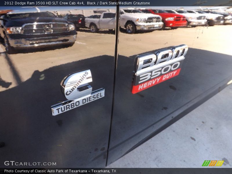 Black / Dark Slate/Medium Graystone 2012 Dodge Ram 3500 HD SLT Crew Cab 4x4