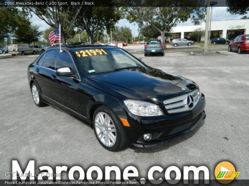 Black / Black 2008 Mercedes-Benz C 300 Sport