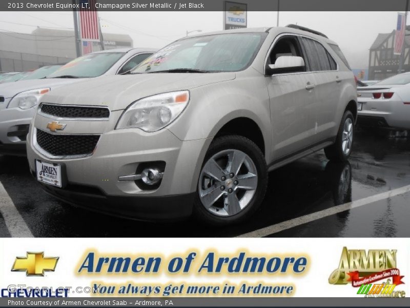 Champagne Silver Metallic / Jet Black 2013 Chevrolet Equinox LT
