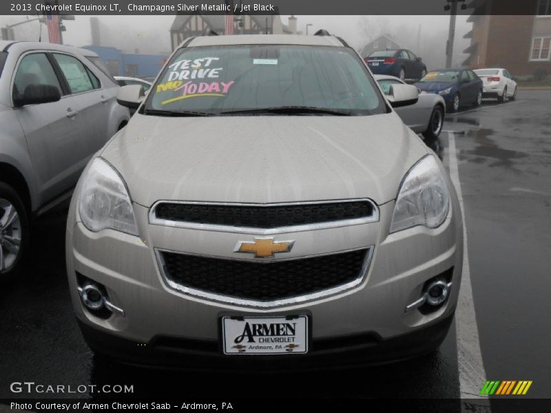 Champagne Silver Metallic / Jet Black 2013 Chevrolet Equinox LT