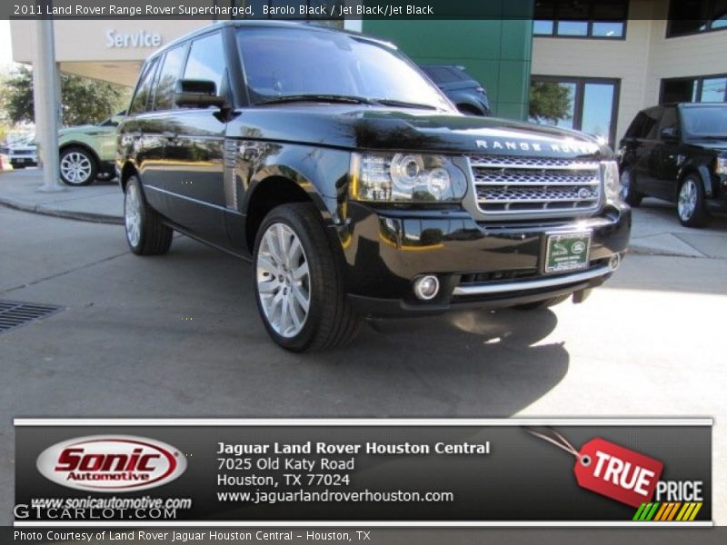 Barolo Black / Jet Black/Jet Black 2011 Land Rover Range Rover Supercharged
