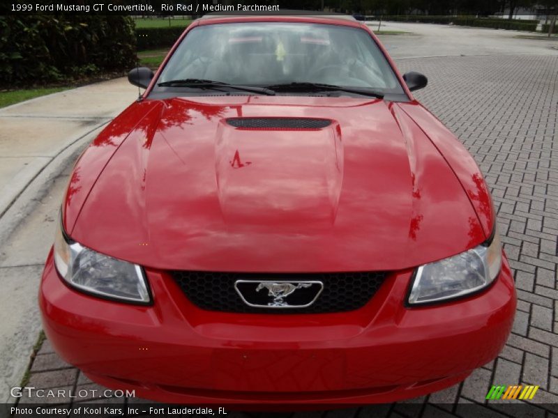 Rio Red / Medium Parchment 1999 Ford Mustang GT Convertible