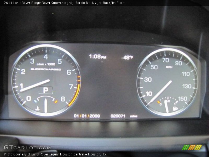 Barolo Black / Jet Black/Jet Black 2011 Land Rover Range Rover Supercharged