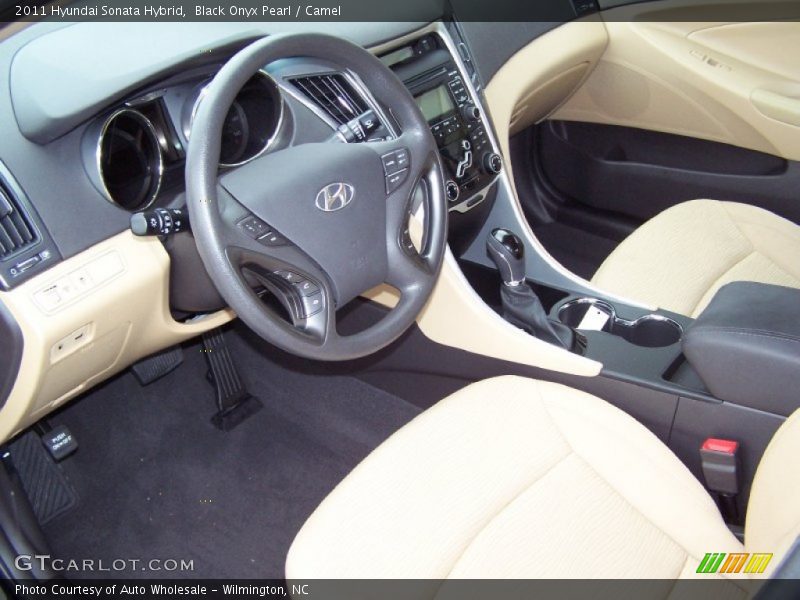 Black Onyx Pearl / Camel 2011 Hyundai Sonata Hybrid