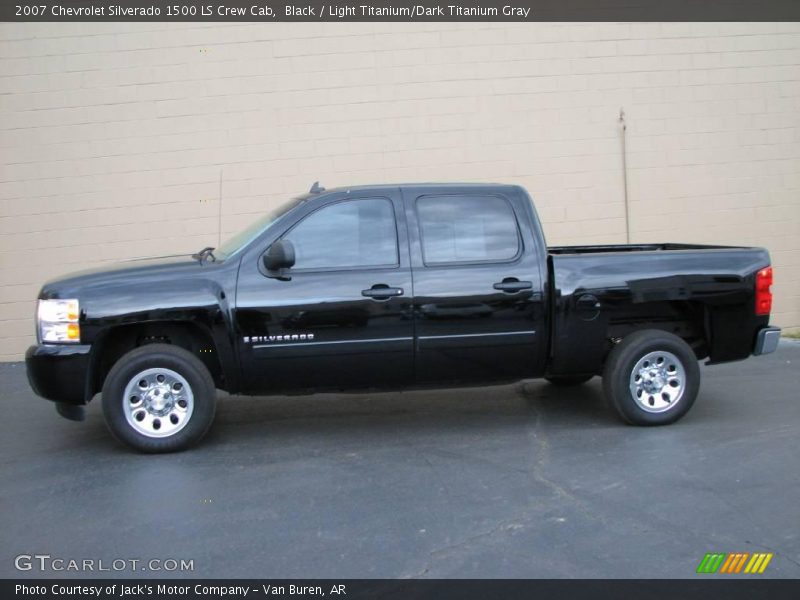 Black / Light Titanium/Dark Titanium Gray 2007 Chevrolet Silverado 1500 LS Crew Cab