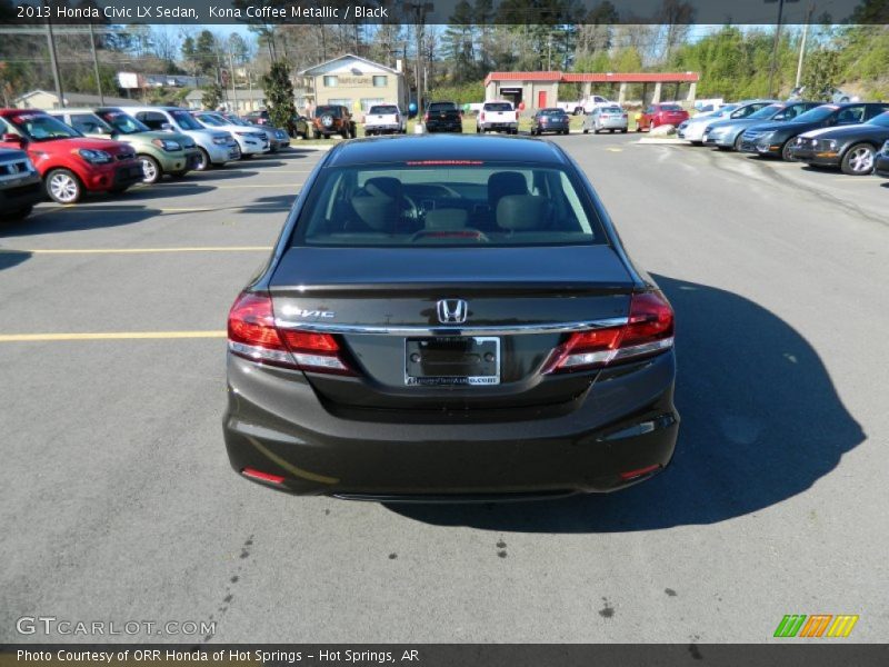 Kona Coffee Metallic / Black 2013 Honda Civic LX Sedan