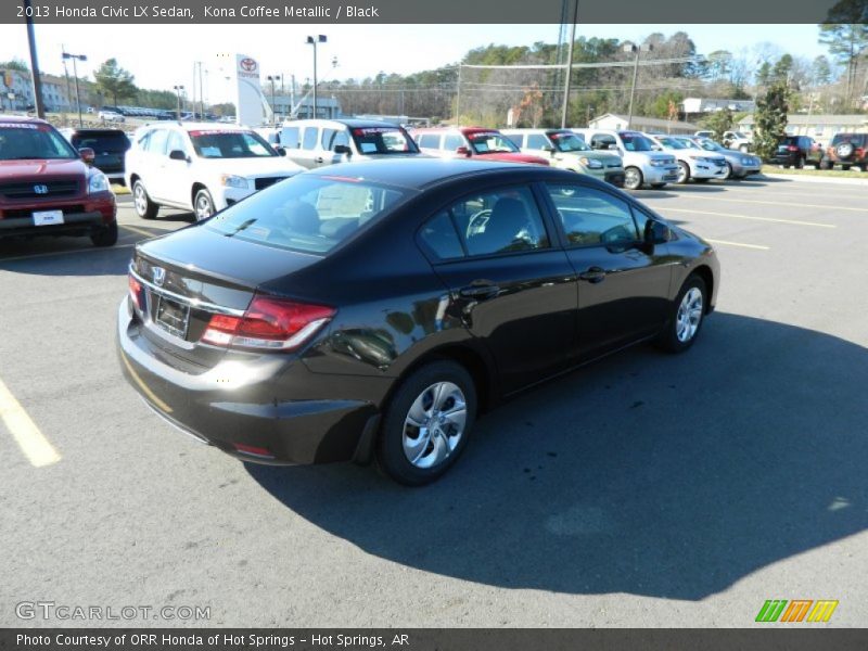 Kona Coffee Metallic / Black 2013 Honda Civic LX Sedan