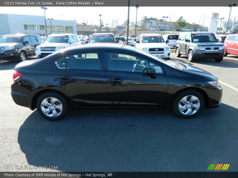 Kona Coffee Metallic / Black 2013 Honda Civic LX Sedan