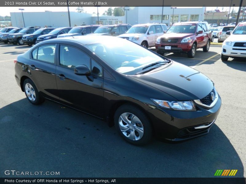 Kona Coffee Metallic / Black 2013 Honda Civic LX Sedan